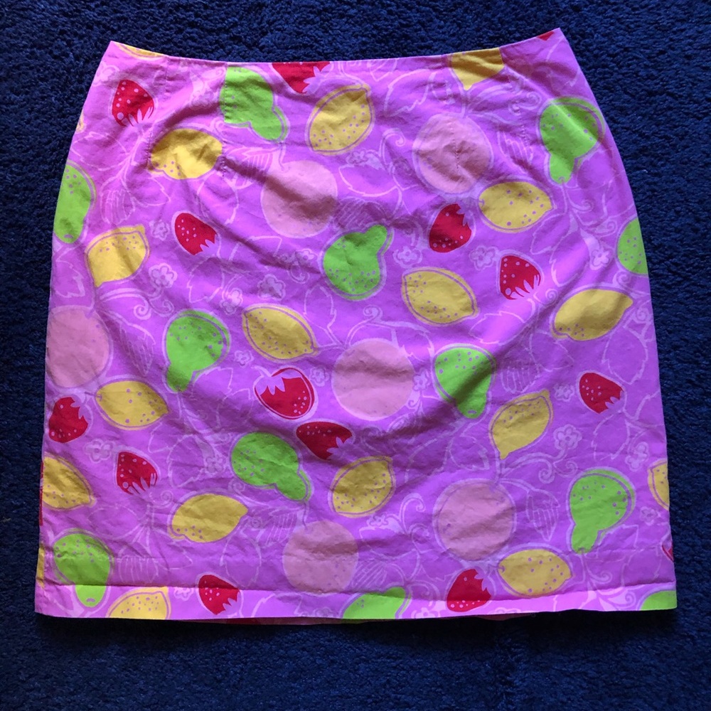 Lilly Pulitzer fruit pattern skirt